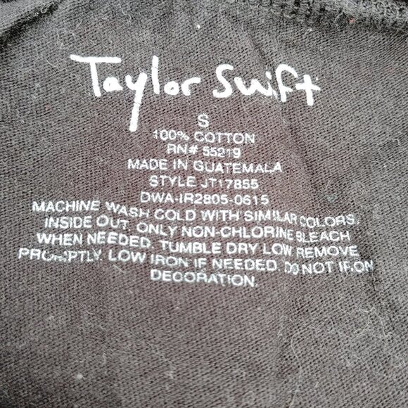 Taylor Swift Cut Off t-shirt Women's Size Small Official Merch - Picture 2 of 3